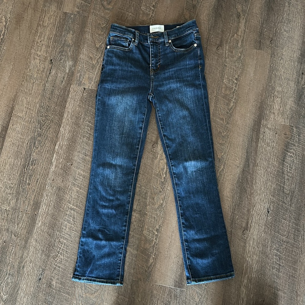 FRAME Le High Straight Size 25 in Majesty